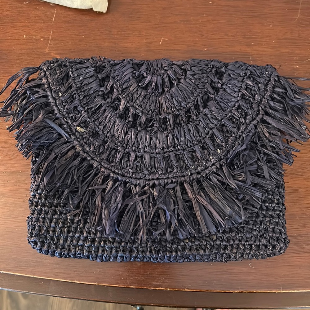 Mar y Sol Navy Straw bag Tuckernuck